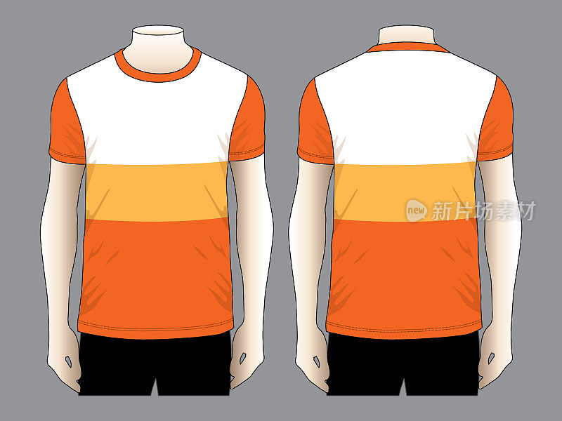 T-Shirt Design Vector (Orange / White)